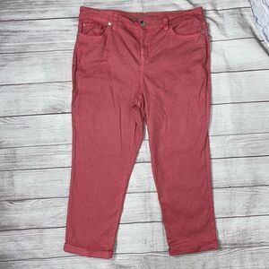 Code Bleu women 14 cotton blend polka dot Aimee Capri pink w/white polka dots